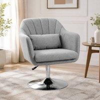 STILVORA Vanity Chair with Swivel & Adjustable Height in Grey