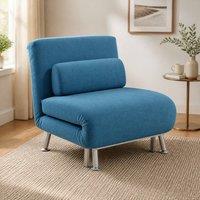 STILVORA 3-in-1 Sleeper Chair Bed with Adjustable Back Blue