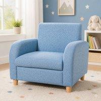 STILVORA Children's Armchair with Wooden Frame Blue
