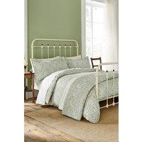 Morris & Co 'Willow Bough Sage' Cotton Percale Duvet Cover Set in Green | Size: Double