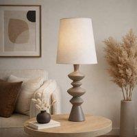 Pagazzi Cheryll Taupe Resin Table Lamp in Beige