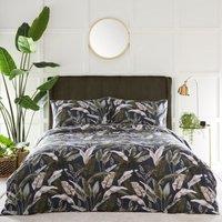 Portfolio Home Olive Botanicals Floral Duvet Cover Set With Pillow Case in Green | Size: Super King