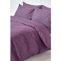 Homescapes Egyptian Cotton Duvet Cover with Pillowcase, 200 TC in Grape | Size: King