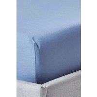 Homescapes Egyptian Cotton Fitted Sheet 12 inch 1000 Thread Count in Blue | Size: Small Double Fitted