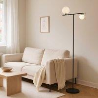 CGC Lighting Nala Black & Opal Globe Floor Lamp