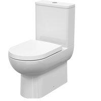 Balterley Morridge Contemporary Round Rimless Toilet Pan & Cistern, 375x660mm in White