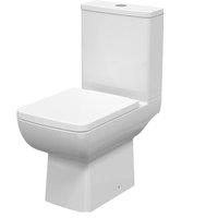 Balterley Grindon Square Compact Rimless Toilet Pan & Cistern, 363x615mm in White