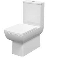 Balterley Grindon Contemporary Square Rimless Toilet Pan & Cistern, 363x660mm in White