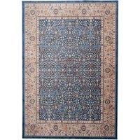Kukoon Blue Beige Low Pile Traditional Persian Velvet Texture Area Rug | Size: 200 cm x 290 cm