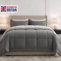 Pamposh Hotel Quality 10.5 Tog Duvet Quilt King Size Anti Allergy Duvet in Grey | Size: Single