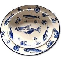 Verano Spanish Ceramics Ocean Fish Ceramic Kitchen Dining Large Serving Dish 36.5cm
