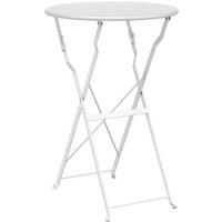 Berkfield Home Folding Bistro Table White 50x71 cm Powder-coated Steel | Size: 50x71 cm