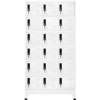 Berkfield Home Locker Cabinet White 90x40x180 cm Steel | Size: 90 x 40 x 180 cm