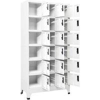 Berkfield Home Locker Cabinet White 90x40x180 cm Steel | Size: 90 x 40 x 180 cm