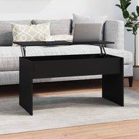 Berkfield Home Coffee Table Black 102x50.5x52.5 cm Engineered Wood