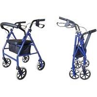 NESTLUNE Folding Rollator Walker Lightweight Disability Elder in Blue