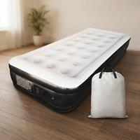 NESTLUNE Single Airbed Extra Deep Mattress Built in Electric Pump in Black
