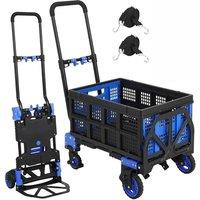 Havendro 2in1 330LBS Folding Hand Truck Basket in Black