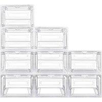 FLAVORA 9PCS Shoe Storage Shoe Boxes in Clear