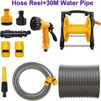 FLAVORA Hose Reel+30M Hose Compact Garden | Size: 19kg