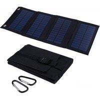 SPETLEK 100W USB Solar Panel Folding Power Bank 18.5x57cm+USB Cable in Black | Size: 10000mm x 520mm