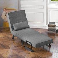 SPETLEK Fabric Sofa Bed Sleeper Couch Sofabed Single 190X65cm in Grey | Size: 0.6m2