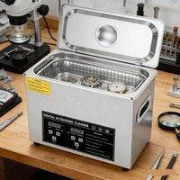 SPETLEK Digital Ultrasonic Cleaner Ultra Sonic Bath Cleaning 2L in Silver | Size: 0.6m2