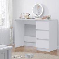 SPETLEK 3 Drawer Dressing Table Modern Bedroom Furniture in White | Size: 0.6m2