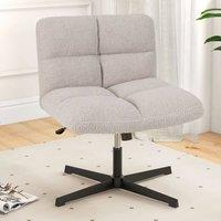 EONLION Office Chair Swivel Chair Height Adjustable in Beige | Size: 100 cm