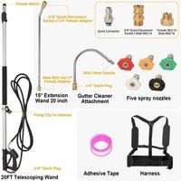 KORVIXA Telescopic Lance Extendable Pressure Washer Wand Pole