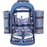Kelvenix Picnic Backpack Set 4 Person in Blue | Size: 0.6m2
