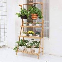 Kelvenix Bamboo 3-Tier Hanging Plant Stand Layered Planter in Natural | Size: 100g