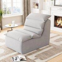 Nordara Adult Gaming Bean Bag Chair Memory Foam in Grey