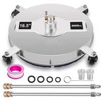 Kelvenix 16.5" Pressure Washer Kit w/ Wheels 4000 PSI + 2 Extension Wand in Silver | Size: 1kg