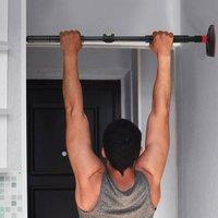 SPETLEK Pull Up Bar Doorway Exercise Bar Training Fitness 96-135cm in Black | Size: 0-12 m