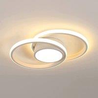 Pheashine White 40cm Double Round LED Ceiling Light 42W 3000K Warm White