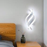 Pheashine White 36cm Spiral LED Wall Light 22W 6000K Cool White Aluminum Acrylic