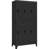 Berkfield Home Locker Cabinet Anthracite 90x45x180 cm Steel in Black | Size: 90 x 45 x 180 cm