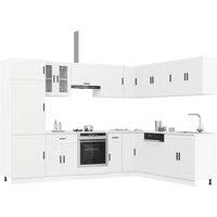 Berkfield Home 14 Piece Kitchen Cabinet Set Porto White Engineered Wood