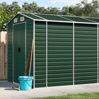Berkfield Home Garden Shed Green 191x810x198 cm Galvanised Steel | Size: 191 x 810 x 198 cm