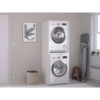 Vente-unique Washing Machine & Tumble Dryer Cabinet - White - W64 X H184 Cm -