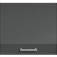 Vente-unique Kitchen Units - 1 Base Cabinet & 1 Wall Cabinet - 2 Doors - Gloss Grey