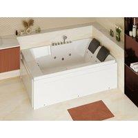 Vente-unique Whirlpool Bath - 182 X 122 X 62 Cm - Right-Hand Corner - 2-Seater in White