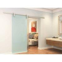 Vente-unique Sliding Door With Surface-Mounted System CLEAVER - H205 X W73 Cm in Clear