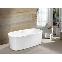 Vente-unique Whirlpool Bath With Leds - 150 X 75 Cm - White - 1-Seater - 155 L