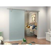 Vente-unique Sliding Door With Surface-Mounted System CLEAVER - H205 X W93 Cm in Clear