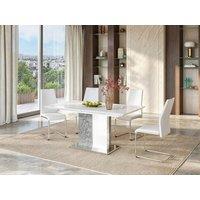 Vente-unique Extendable Dining Table - 6 To 8 Place Settings - MDF - Colours: in Grey
