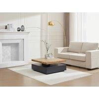 Vente-unique 1 Drawer & Swivelling Tray Coffee Table - MDF - Colour: Anthracite & in Grey