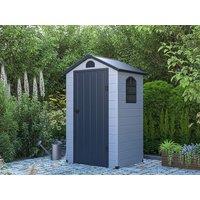 Vente-unique Resin Garden Shed - Grey - 1.39 M - CESIO in Light Grey
