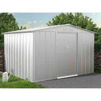 Vente-unique Galvanised Steel Garden Shed - Grey - 7.82 M - LINUS in Light Grey